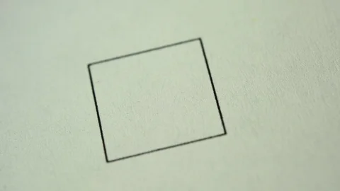 Marker draws a red cross when voting Stock Footage 124914083