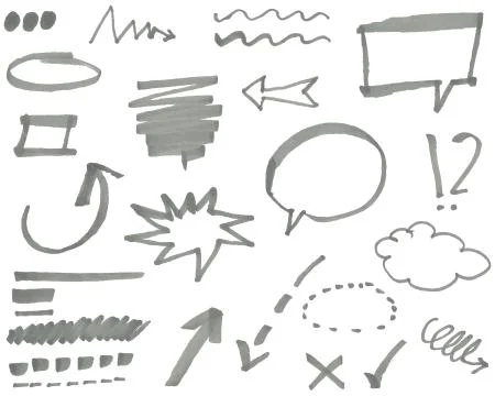 Marker elements vol 1 Stock Illustration