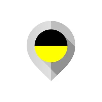 Marker with flag for map, vector illustration on white background Stock Illustration