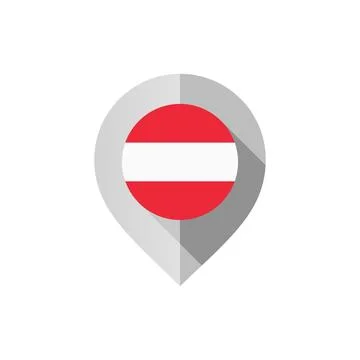 Marker with flag for map, vector illustration on white background Stock Illustration