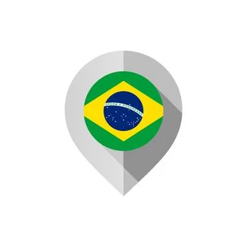 Marker with flag for map, vector illustration on white background Stock Illustration
