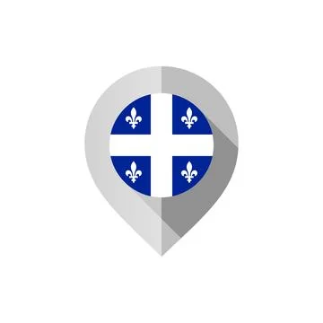 Marker with flag for map, vector illustration on white background Stock Illustration