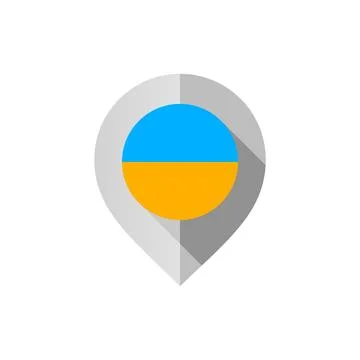 Marker with flag for map, vector illustration on white background Illustrazione stock