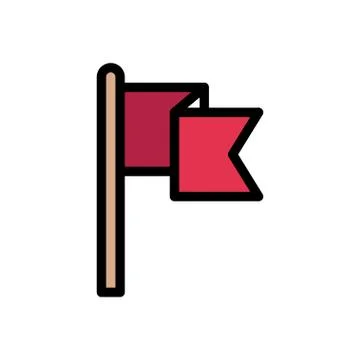 Marker flat color icon Stock Illustration