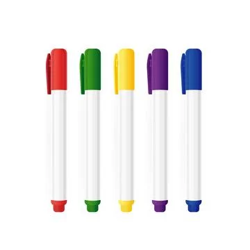 Marker in flat style on white background. Vector illustration design. Illustrazione stock