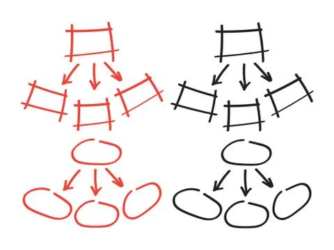 Marker hand drawn. Map arrow doodle vector elements Stock Illustration