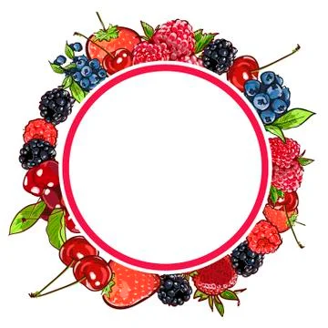 Marker Hand drawn vector eco food organic cafe menu design. Frame with natura Stock-Illustration