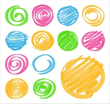 Marker Highlight Circles Stock Illustration