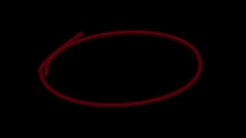Marker highlight stroke. Red Neon Glowing Oval Marker Stroke on Black Background Stock Footage 342204120