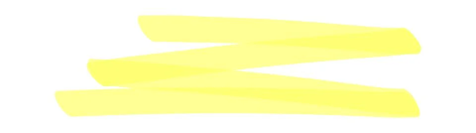 Marker highlighter elements. Hand drawn shape line Stock Illustration