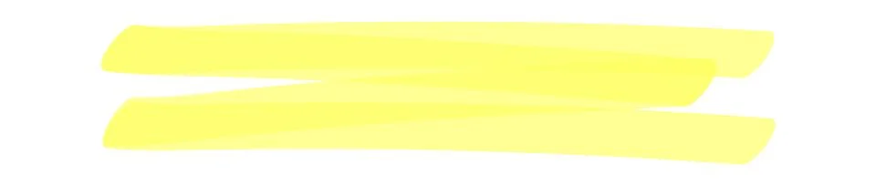 Marker highlighter elements. Hand drawn shape line Stock Illustration