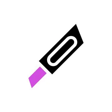 Marker, Highlighter, or Pen Icon.  Simple and Modern Design. 库存插图