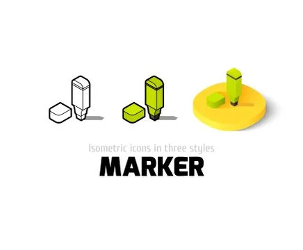 Marker icon in different style Stock Illustration