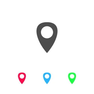 Marker icon flat Stock Illustration
