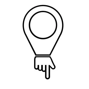 Marker icon. GPS navigation pointer. Location icon. Icon on a white background Stock Illustration