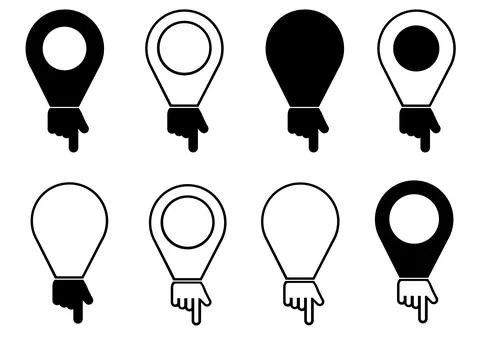 Marker icon. GPS navigation pointer. Location icon. Icon on a white background Stock Illustration