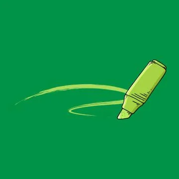 Marker icon. Highlighter. Vector of a highlighter, a marker. Hand drawn felt- Stock Illustration