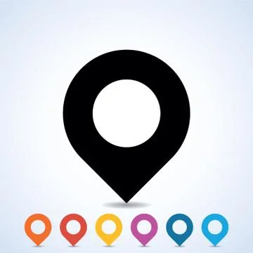 Marker icon. Illustrazione stock