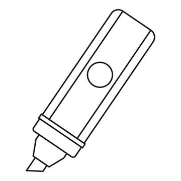 Marker icon, outline style Stock Illustration