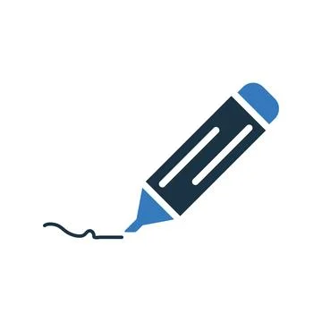 Marker icon, pen, highlighter vector Stock Illustration