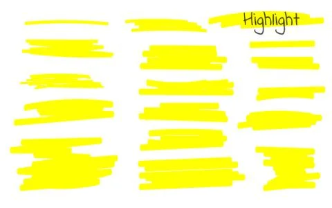 Marker lines. Vector highlighter brush lines. Hand drawing. Vector illustrati Stock Illustration