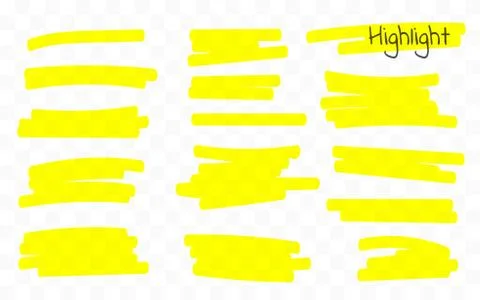 Marker lines. Vector highlighter brush lines. Hand drawing. Vector illustrati Stock Illustration