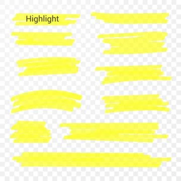 Marker lines. Vector highlighter brush lines. Hand drawing. Vector illustrati Stock Illustration