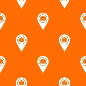 Marker location with envelope sign pattern seamless Stock Illustration