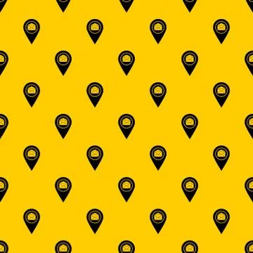 Marker location with envelope sign pattern Stock Illustration