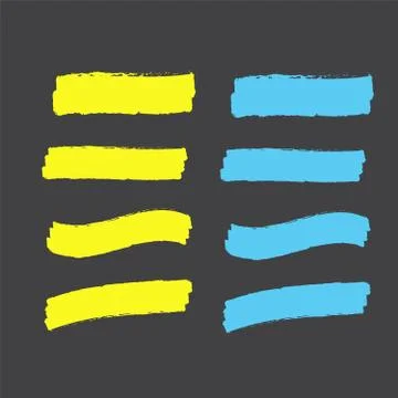 Marker marks. Yellow marker text selection vector Stockillustratie