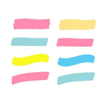 Marker marks. Yellow marker text selection vector Stock Illustration