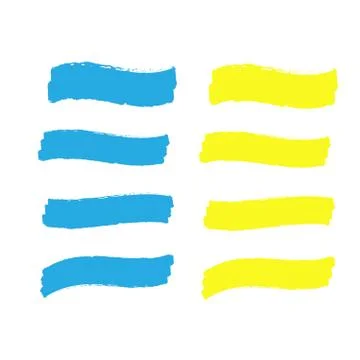 Marker marks. Yellow marker text selection Stock Illustration