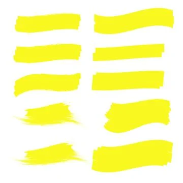Marker marks. Yellow marker text selection vector Stockillustratie
