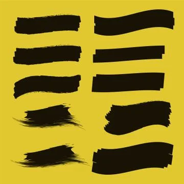 Marker marks. Yellow marker text selection vector Stock Illustration