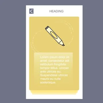Marker  mobile vertical banner design design. Vector 스톡 일러스트