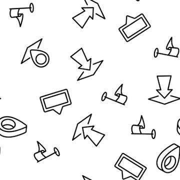 Marker Pointer Gps Map Vector Seamless Pattern 스톡 일러스트