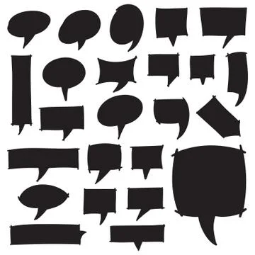 Marker Speech Bubbles Stock Illustration