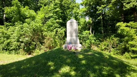 Marker on the spot where Union General John Reynolds was killed At Gettysburg Stock Footage 133021866