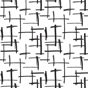Marker Strokes Seamless Pattern Stock Illustration
