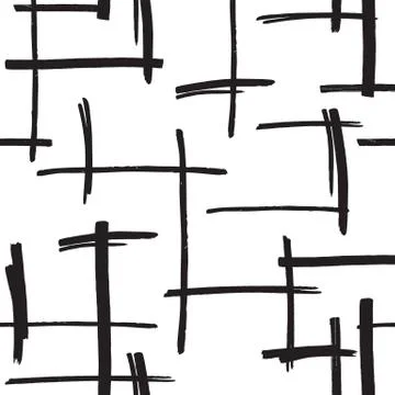 Marker Strokes Seamless Pattern Stock Illustration