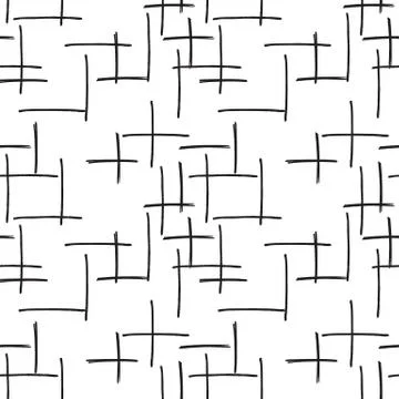 Marker Strokes Seamless Pattern Stock Illustration