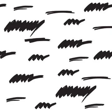 Marker Strokes Seamless Pattern Stock Illustration