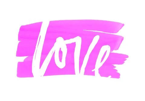 Marker vector Illustration. Hand lettering vector love. Stock Illustration
