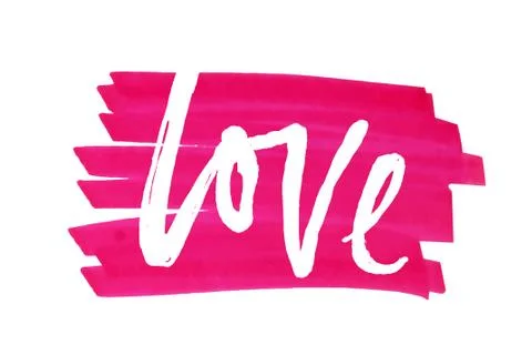 Marker vector Illustration. Hand lettering vector love. Stock Illustration
