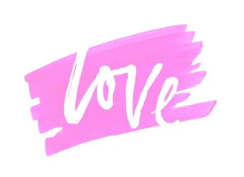 Marker vector Illustration. Hand lettering vector love. Stock Illustration