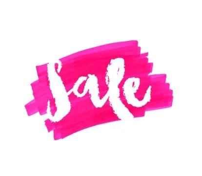 Marker vector Illustration. Hand lettering vector SALE. Stock Illustration