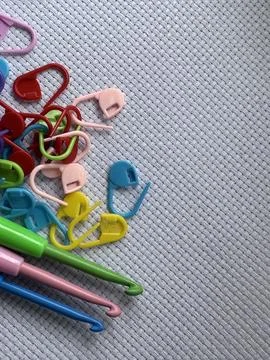 Markers for crochet Stock Photos