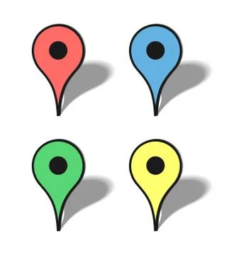 Markers map icons Stock Illustration