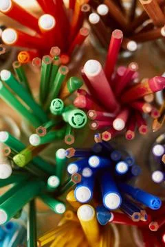 Markers set from top Stock Photos