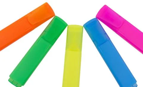 Markers on a white background Stock Photos